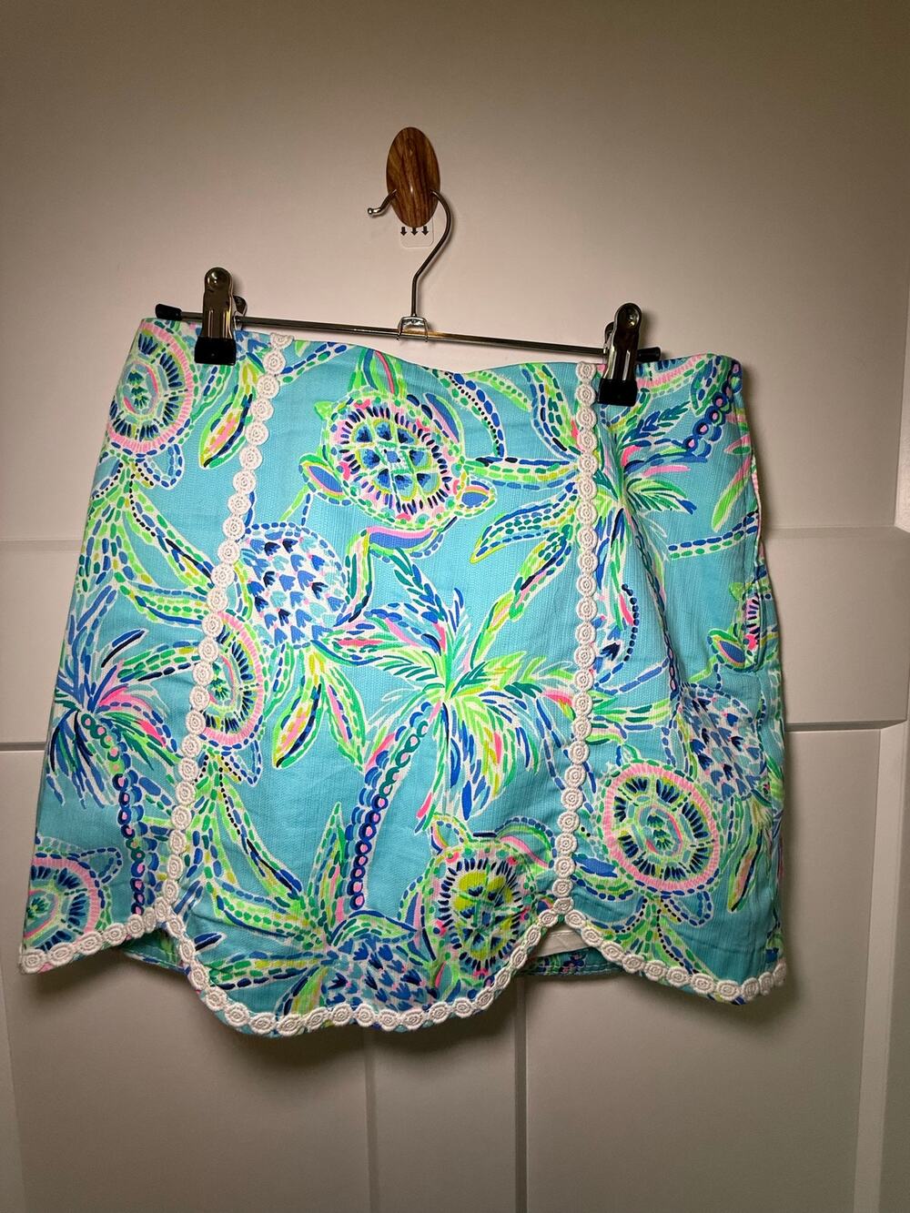 Lilly Pulitzer Colette Skort The Turtle Package Size 0 Aqua Lace Trim